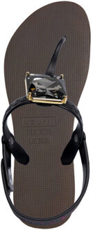 Selena diamond silver koffie Bruin - 35-36