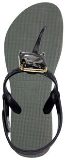 Selena diamond silver legergroen - maat 35-36 Bruin/groen