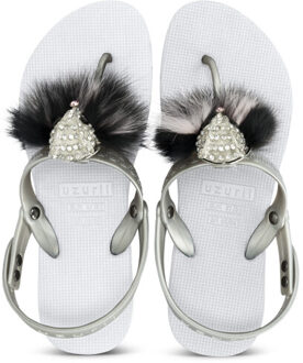 Selena silver foxy lady pink wit dames slippers, , maat: - maat 37-38