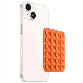 Selencia 2-Pack Telefoonhouder Zuignap - Oranje - One size