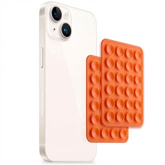 Selencia 2-Pack Telefoonhouder Zuignap - Oranje - One size