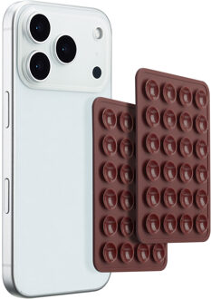 Selencia 2-Pack Telefoonhouder Zuignap - Terracotta Donkerrood - One size