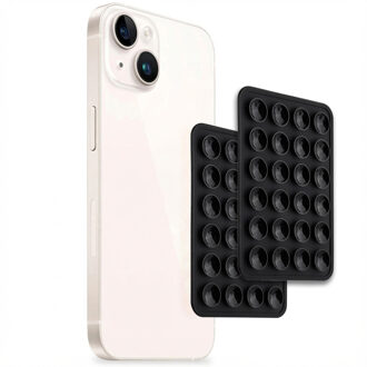 Selencia 2-Pack Telefoonhouder Zuignap - Zwart - One size