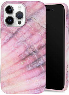 Selencia Aurora Fashion Backcover voor de iPhone 14 Pro Max - Duurzaam hoesje - 100% gerecycled - Ocean Shell Purple Paars