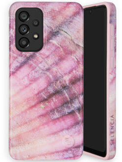 Selencia Aurora Fashion Backcover voor de Samsung Galaxy A33 - Ocean Shell Purple Paars