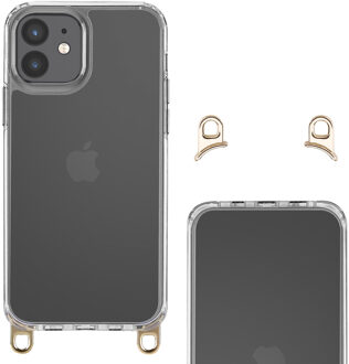 Selencia Backcover met afneembare haakjes voor de Apple iPhone 12 (Pro) - Transparant
