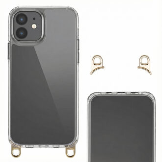 Selencia Backcover met afneembare haakjes voor de Apple iPhone 12 (Pro) - Transparant