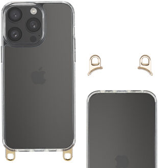 Selencia Backcover met afneembare haakjes voor de Apple iPhone 15 Pro Max - Transparant