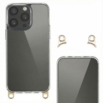 Selencia Backcover met afneembare haakjes voor de Apple iPhone 15 Pro Max - Transparant