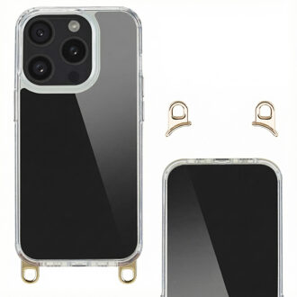 Selencia Backcover met afneembare haakjes voor de Apple iPhone 15 Pro - Transparant