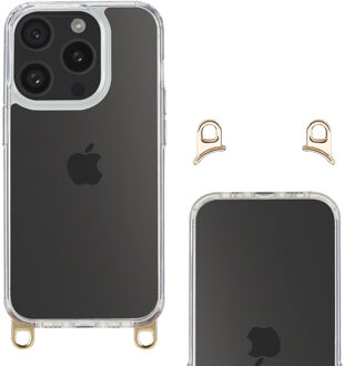 Selencia Backcover met afneembare haakjes voor de Apple iPhone 15 Pro - Transparant