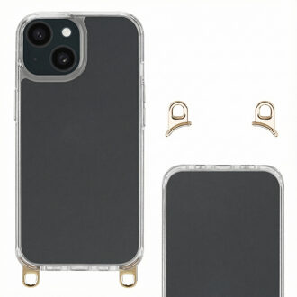 Selencia Backcover met afneembare haakjes voor de Apple iPhone 15 - Transparant