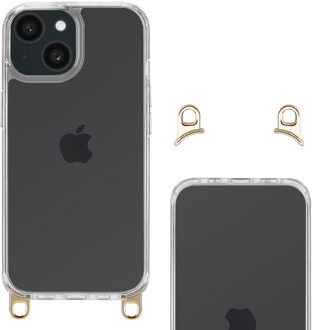 Selencia Backcover met afneembare haakjes voor de Apple iPhone 15 - Transparant