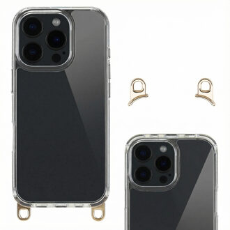 Selencia Backcover met afneembare haakjes voor de Apple iPhone 16 Pro - Transparant