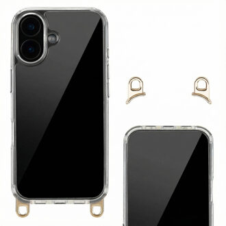 Selencia Backcover met afneembare haakjes voor de Apple iPhone 16 - Transparant