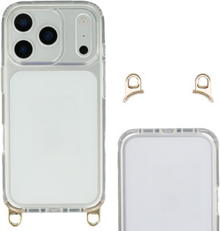 Selencia Backcover met afneembare haakjes voor de Apple iPhone 17 Pro Max - Transparant