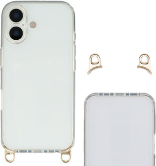 Selencia Backcover met afneembare haakjes voor de Apple iPhone 17 - Transparant