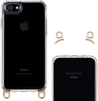 Selencia Backcover met afneembare haakjes voor de Apple iPhone SE (2022 / 2020) / 8 / 7 - Transparant