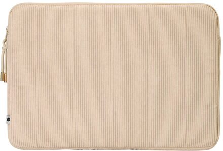 Selencia Corduroy Laptop hoes 13-14 inch - Laptopsleeve - Beige - 14