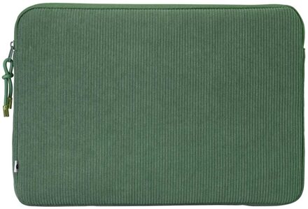 Selencia Corduroy Laptop hoes 15-16 inch - Laptopsleeve - Sage Green Groen - 16.2