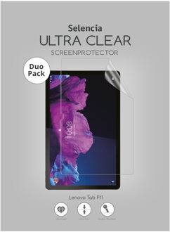 Selencia Duo Pack Screenprotector voor de Lenovo Tab P11 / P11 Plus Transparant