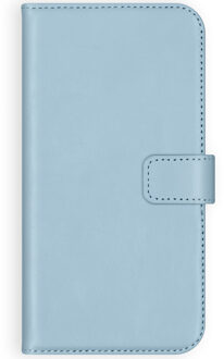 Selencia Echt Lederen Booktype Samsung Galaxy S20 FE hoesje - Lichtblauw