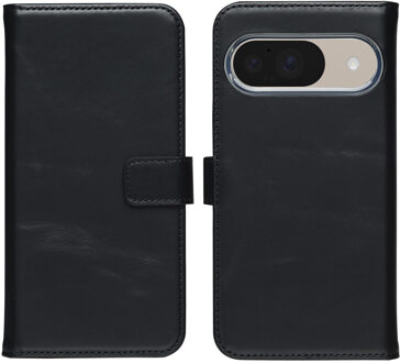 Selencia Echt Leren Bookcase voor de Google Pixel 10 / 10 Pro - Zwart