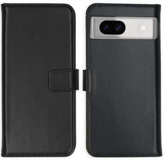 Selencia Echt Leren Bookcase voor de Google Pixel 8a - Zwart