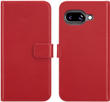 Selencia Echt Leren Bookcase voor de Google Pixel 9A - Rood