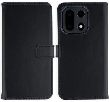 Selencia Echt Leren Bookcase voor de OnePlus 15 - Zwart