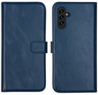 Selencia Echt Leren Bookcase voor de Samsung Galaxy A13 (5G) / A04s - Blauw