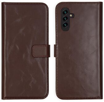 Selencia Echt Leren Bookcase voor de Samsung Galaxy A13 (5G) / A04s - Bruin