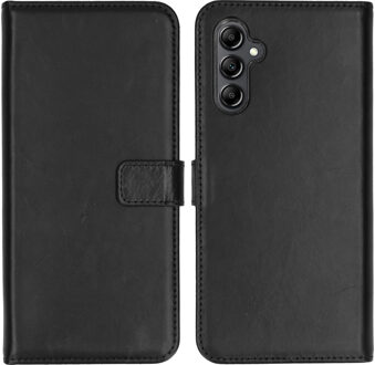 Selencia Echt Leren Bookcase voor de Samsung Galaxy A14 (5G/4G) - Zwart