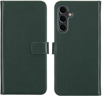 Selencia Echt Leren Bookcase voor de Samsung Galaxy A16 - Groen