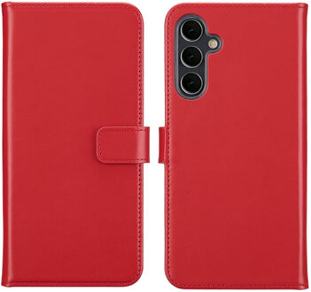 Selencia Echt Leren Bookcase voor de Samsung Galaxy A16 - Rood