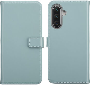 Selencia Echt Leren Bookcase voor de Samsung Galaxy A17 (5G) / (4G) - Air Blue Lichtblauw