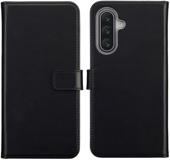 Selencia Echt Leren Bookcase voor de Samsung Galaxy A17 (5G) / (4G) - Zwart