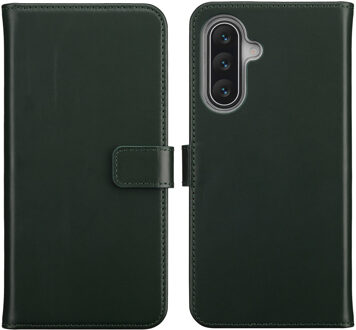 Selencia Echt Leren Bookcase voor de Samsung Galaxy A17 - Groen