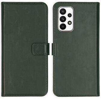 Selencia Echt Leren Bookcase voor de Samsung Galaxy A23 (5G) - Groen