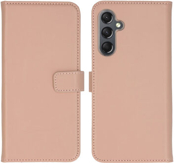 Selencia Echt Leren Bookcase voor de Samsung Galaxy A25 (5G) - Dusty Pink Lichtroze