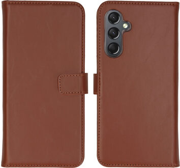 Selencia Echt Leren Bookcase voor de Samsung Galaxy A25 (5G) - Lichtbruin