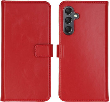 Selencia Echt Leren Bookcase voor de Samsung Galaxy A25 (5G) - Rood