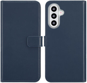 Selencia Echt Leren Bookcase voor de Samsung Galaxy A26 - Blauw