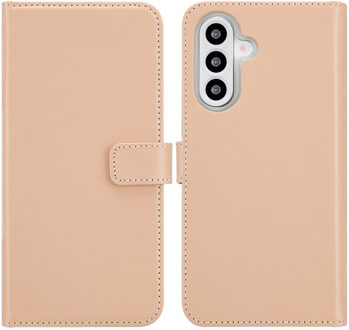 Selencia Echt Leren Bookcase voor de Samsung Galaxy A26 - Dusty Pink Lichtroze