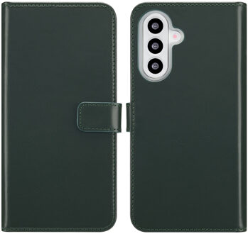 Selencia Echt Leren Bookcase voor de Samsung Galaxy A26 - Groen