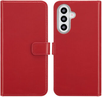 Selencia Echt Leren Bookcase voor de Samsung Galaxy A26 - Rood