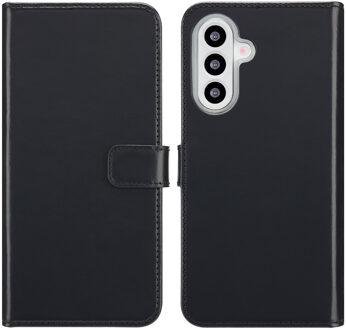 Selencia Echt Leren Bookcase voor de Samsung Galaxy A26 - Zwart