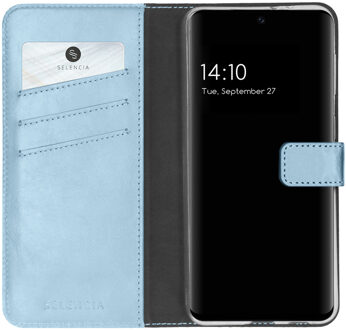 Selencia Echt Leren Bookcase voor de Samsung Galaxy A32 (5G) - Lichtblauw