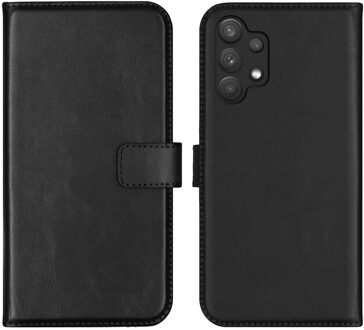 Selencia Echt Leren Bookcase voor de Samsung Galaxy A32 (5G) - Zwart