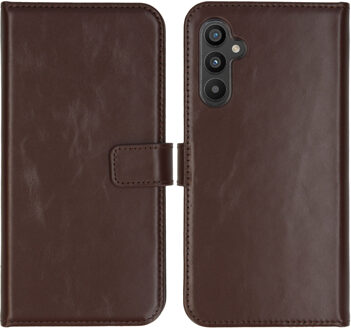 Selencia Echt Leren Bookcase voor de Samsung Galaxy A34 (5G) - Bruin